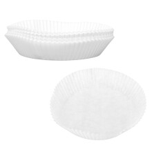 100 Stück 16x4,5cm Einweg-Papierliner Weiß Antihaft-Fritteuse Ölpapier Rund Küchenbackpapier