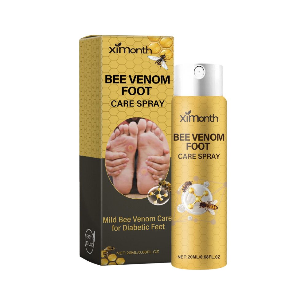 Bee Venom Foot Spray, Diabeticss Foot Healing Spray, Anti-Fungal Treatment for Cracked Heels & Odor Relief Foot Care