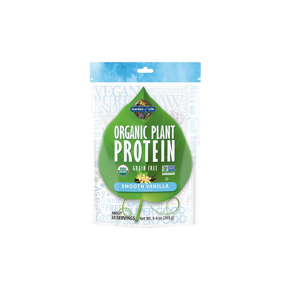 Garden Of Life Organic Plant Protein Smooth Vanilla Certified Organic Plant Protein 265g