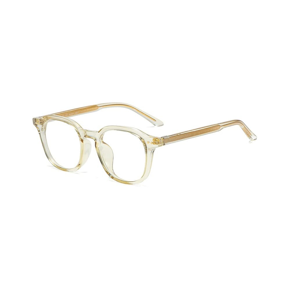 Anti Eye Strain Computer Readers Blue Light Blocking Reading Glasses Yellow +100 Flat Light Mirror Presbyopic Style