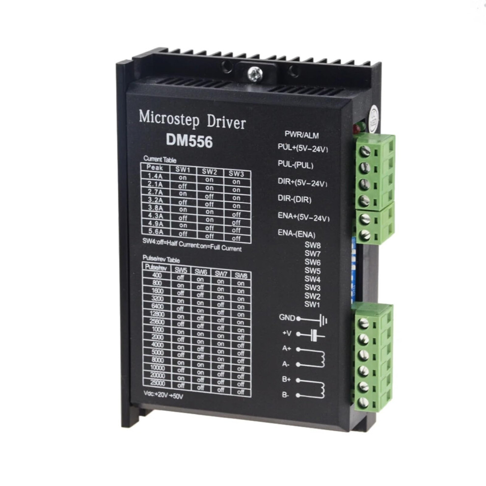 Dm556 Digital Stepper Motor Driver 2 Phase 5.6A For Nema23 Nema34 Stepper Motors Compatible Motor Controller 6947110220260