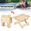 Foldable Solid Wood Small Square Bench Rural 8