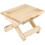 Foldable Solid Wood Small Square Bench Rural 1