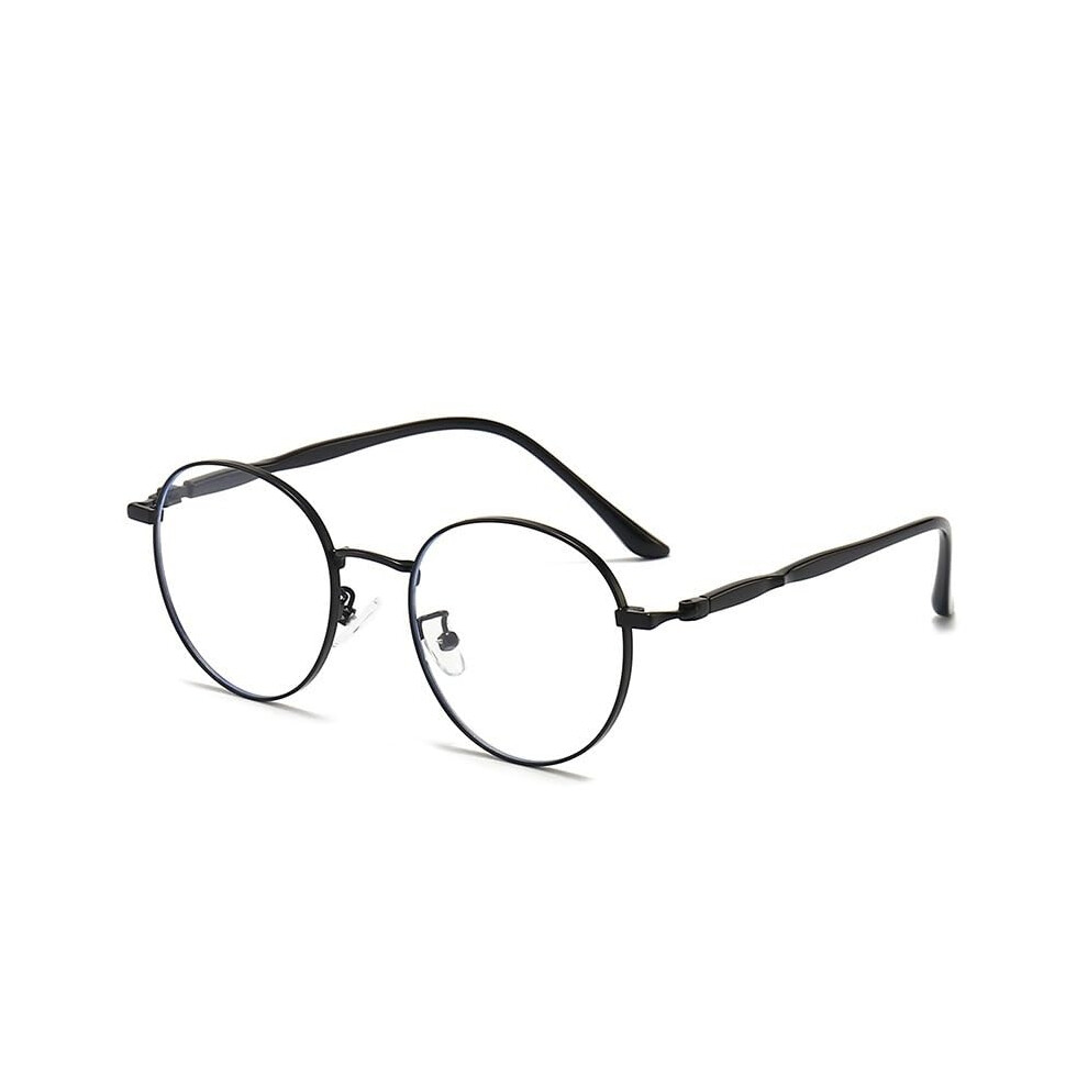 Reading Glasses Designer Round Computer Readers Anti Eye Strain Flat Light Mirror Eyeglasses Black-Rose Gold +300 Size