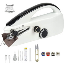 Handheld Sewing Machine Mini Portable Electric Sewing Machine for Easy Use and Fast Stitching on Clothes Fabrics Black