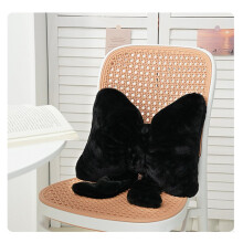 Black Plush Bow Throw Pillow Coquette Cushion 45x41cm for Elegant Home Decor Soft Decorative Pillow for Living Room
