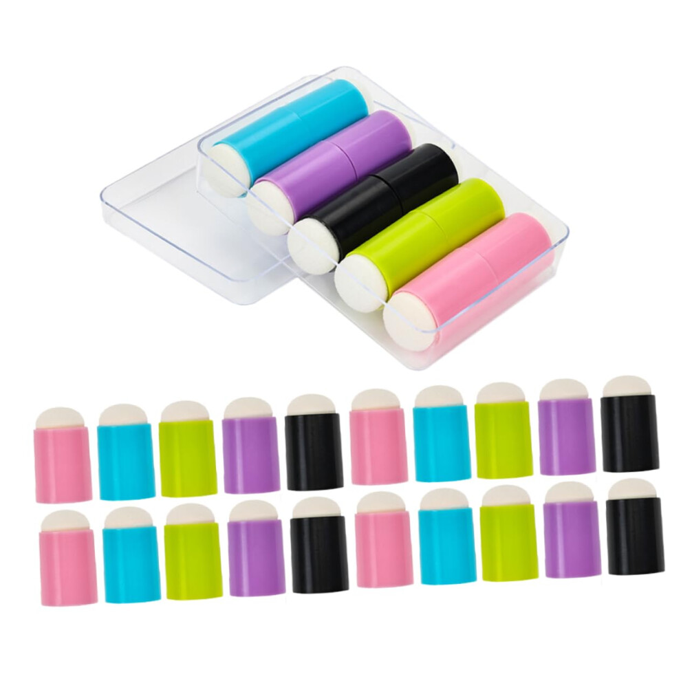 30pcs Nail Art Sponge Pens with Round and Pointed Tips for Dotting and Nail Polish Painting, Multi-Color Applicators
