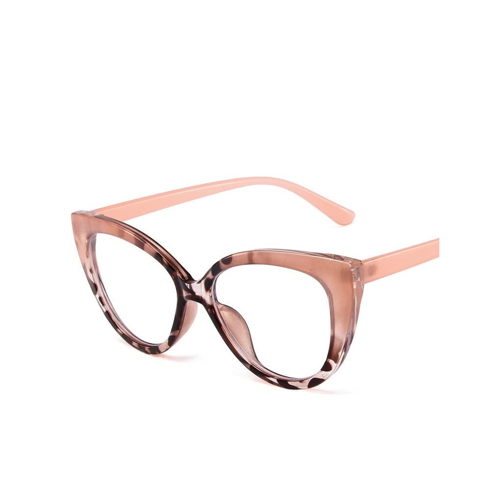 Blue Cat-Eye Light Blocking Reading Glasses +250 Strength Stylish Computer Eyewear Clear Vision Flat Light Mirror C4 Color