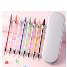 Rhinestone Picker Dotting Pen Dual Head Wax Tool for Nail Art, 8 Color Selection for DIY Nail Design