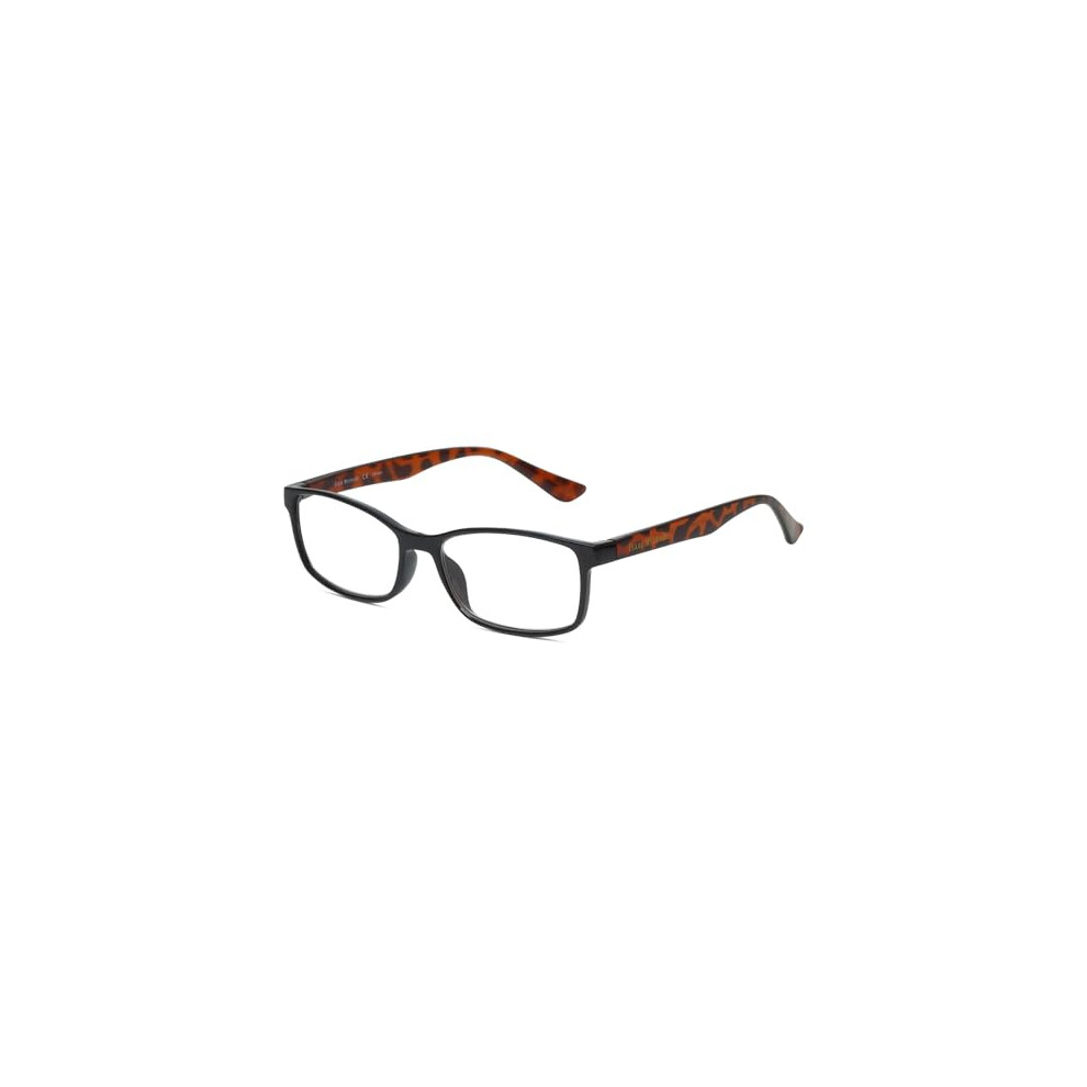 Black Im 31275 Reading Glasses +0.00 Tortoise Havana Designer Eyewear For Women, Trendy Modern Stylish Eyeglasses