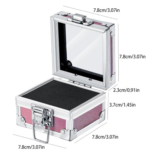 Nail Drill Bit Holder Case - 25-Hole Organizer Box for Nail Bits, Manicure Tools Storage Container, Durable Plastic Design 1