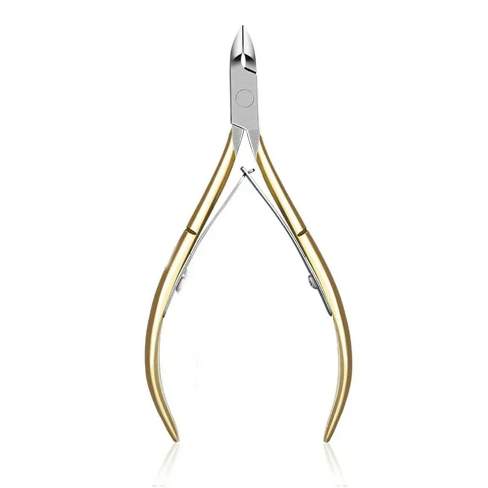 Gold Professional Nail Cutter Scissor Nipper Cuticle Pusher Remover Stainless Steel Pedicure Manicure Tool Finish