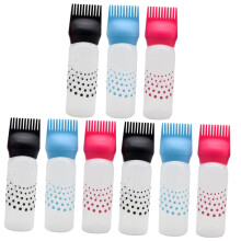 9 Pcs Hair Dye Root Comb Bottle Set Refillable Hair Color Container with Scale and Hair Oil Brush for Easy Application