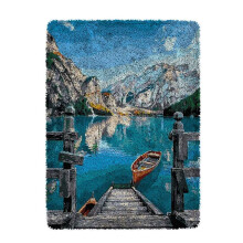 Latch Hook Kits for Adults and Kids 52x38cm DIY Rug Making Canvas Tapestry Crochet Yarn Carpet Needlework Craft