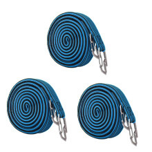 3pcs Elastic Rope with Carabiners for Motorbike and Bicycle Luggage Straps, Durable Heavy-Duty Elastic Cord with Hooks