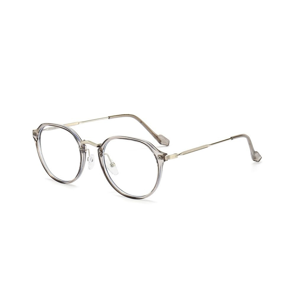 Blue/Light/Gray Fashion Oval Anti- Reading Glasses +0.00 Size, Anti-Glare Computer Readers With Spring Hinge, Anti-Fatigue Design