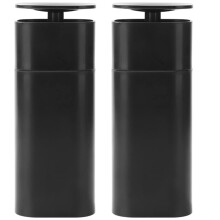 2Pcs Push Down Empty Pump Dispenser Bottle for Nail Polish and Makeup Remover, 50ml Black Liquid Pump Bottles