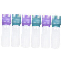 Root Bottle Comb for Hair Dyeing - 6 Pack Plastic Hair Oil Applicator Bottles for Precise Application