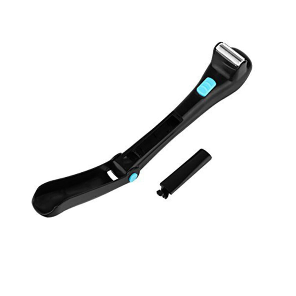 Electric Back Shaver for Men Battery Operated Body Grooming Razor Compact Design for Hair Removal in Black