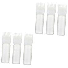 Hair Applicator Bottles Comb Style Set for Hair Coloring and Toner, 2 Sets of 3 Pieces, Ideal for Hairstylists