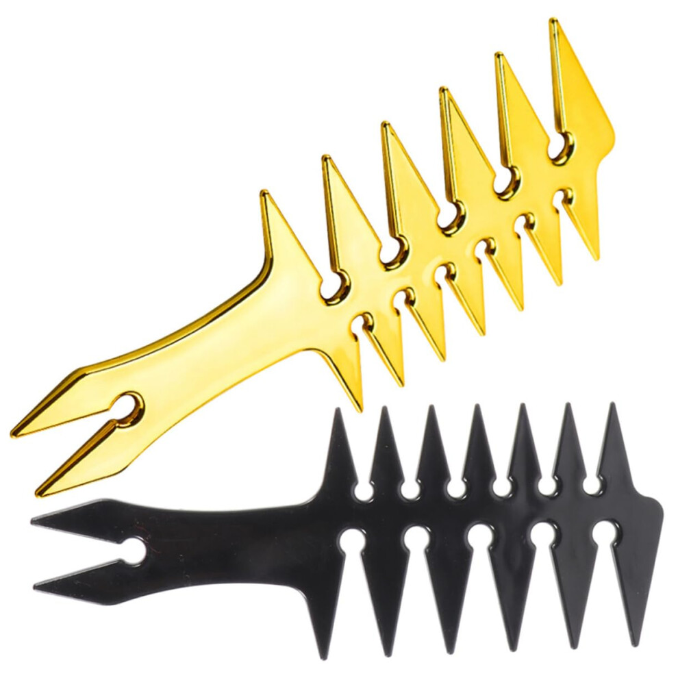 2pcs Hair Styling Comb Set for Men, Teasing and Haircut Comb, Vintage Oil Comb Hairdressing Accessories