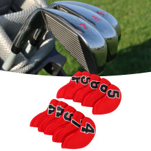 10 Stück/Set Number Golf Eisenkopf-Schutzsets Neopren Golfschläger Eisen Schutzhaube Rot
