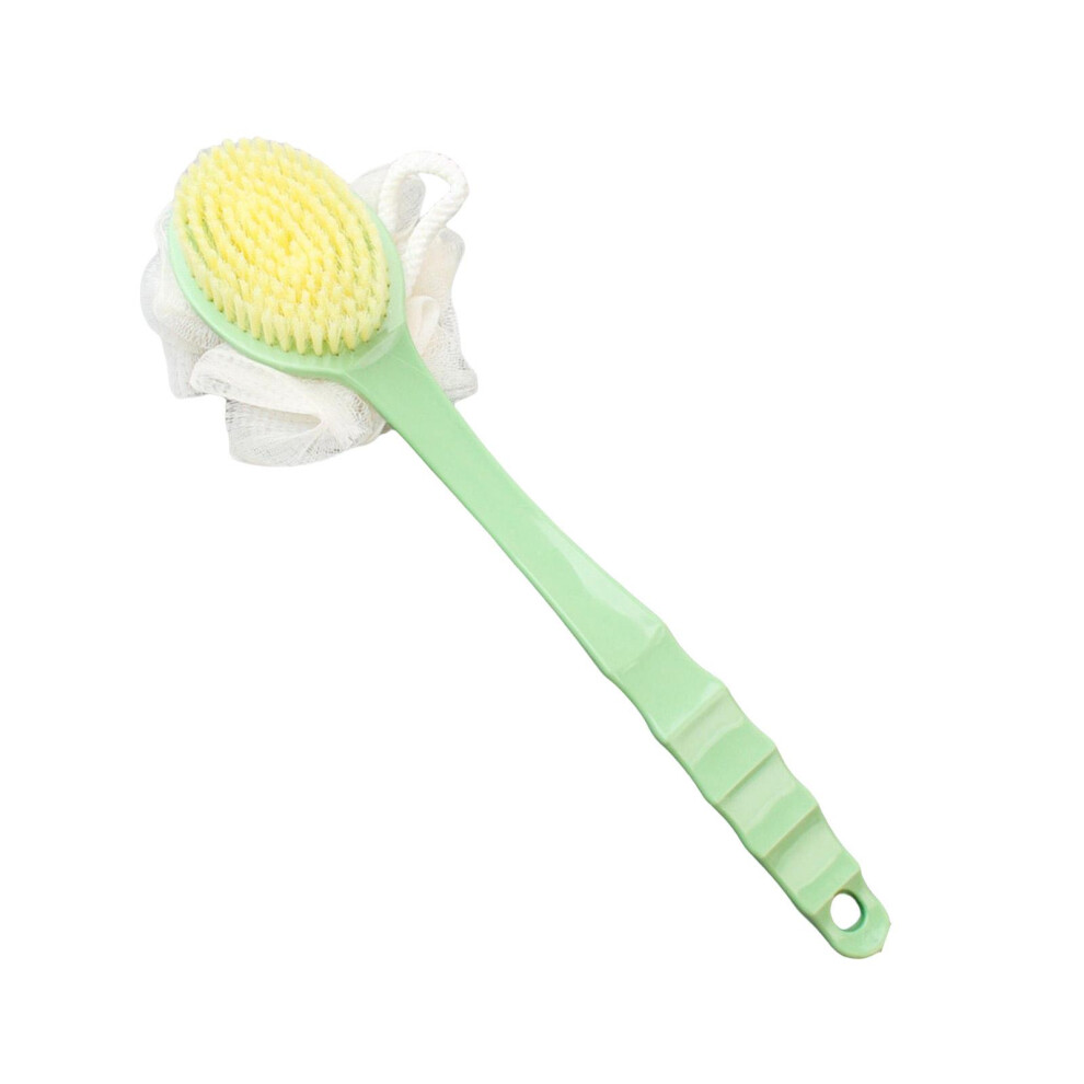 Green (, 345X10cm) Double De Long Handle Shower Body Brush With Hanging Hole For Elderly