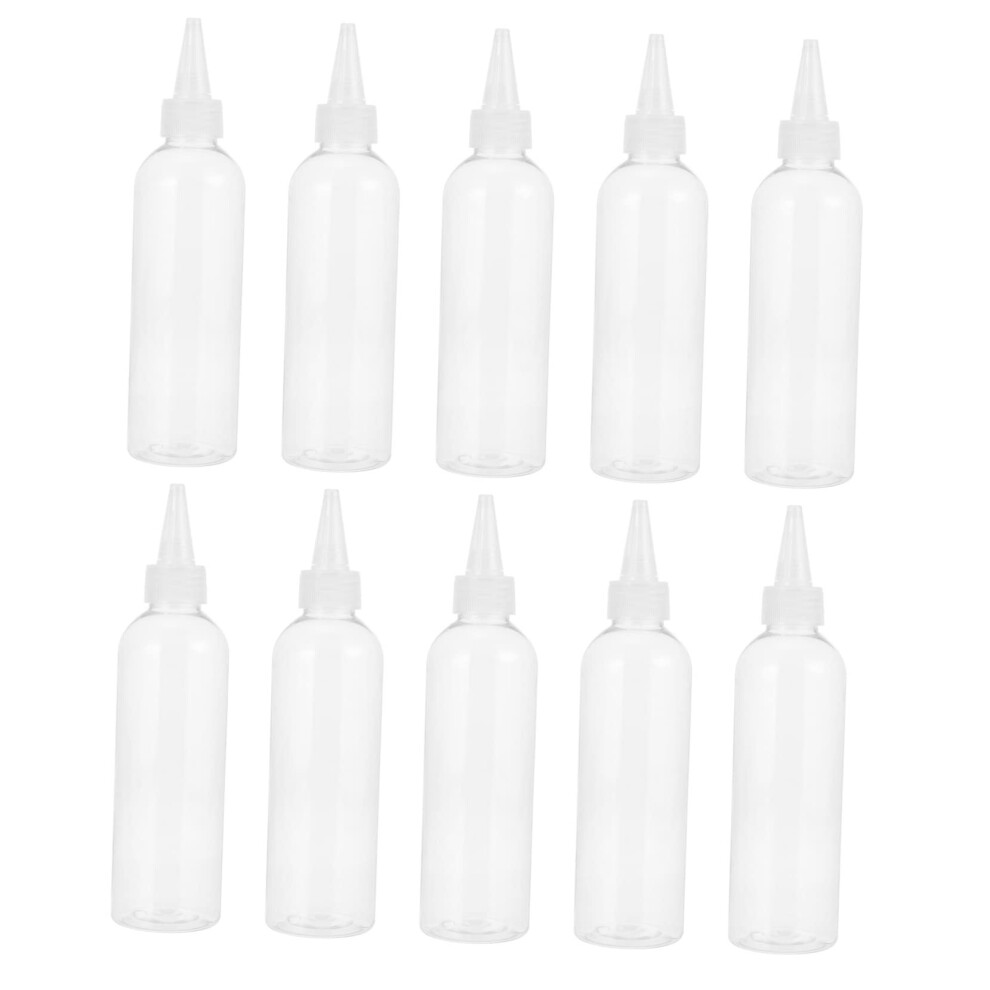 Leak Proof Plastic Squeeze Bottles 200ml 10 Pack for Hair Dye and Cosmetic Applications, Durable and Easy to Use