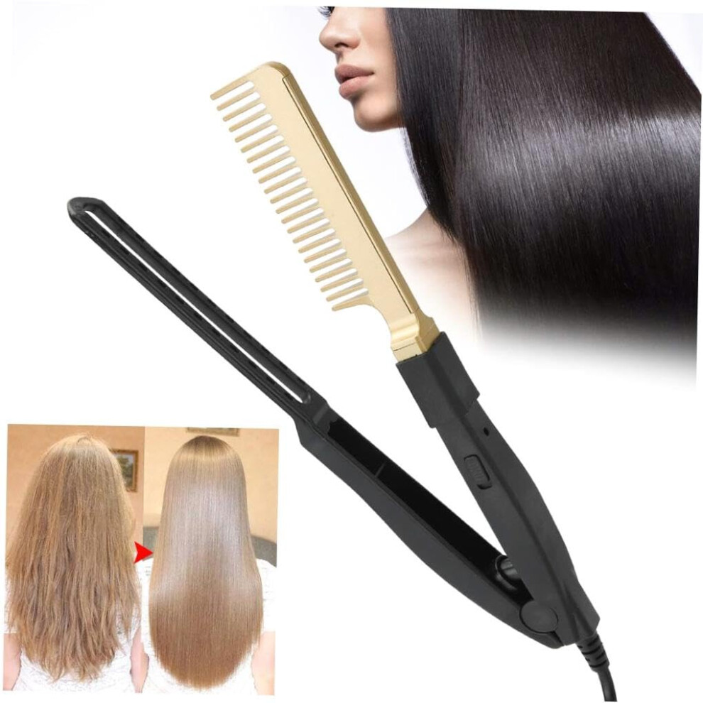 Electric Hair Straightener Comb - Ceramic Hot Comb for Wet or Dry Use, Fast Heating, Anti-Static Design, Lightweight