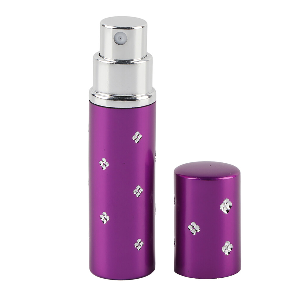 Purple 10Ml Aluminium Refillable Perfume Bottle Portable
