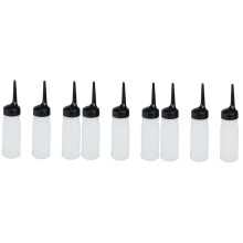 9 Pcs Hair Dye Applicator Bottles Set for Dry Cleaning, Squeeze Plastic Oil Bottles for Salon Use, Multi-Color Compatible