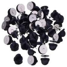 Lapel Pin Backs Enamel Brooch Pins for Crafts, Durable Pin Badge Backs with Holes, 10mm Size, Assorted Colors