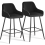 AINPECCA (2, black) 2PCS Bar Stools Velvet/Suede Dining Room Kitchen 1