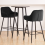 AINPECCA (2, black) 2PCS Bar Stools Velvet/Suede Dining Room Kitchen 3