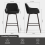 AINPECCA (2, black) 2PCS Bar Stools Velvet/Suede Dining Room Kitchen 5