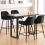AINPECCA (2, black) 2PCS Bar Stools Velvet/Suede Dining Room Kitchen 6