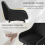 AINPECCA (2, black) 2PCS Bar Stools Velvet/Suede Dining Room Kitchen 8