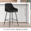 AINPECCA (2, black) 2PCS Bar Stools Velvet/Suede Dining Room Kitchen 9