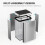 Homcom HOMCOM Kitchen Bin with Fast Motion Sensor, 40L Stainless Steel Sensor Bin 8