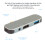 Hub Type C PD 100W Compact USB-C 4K60Hz argent 3
