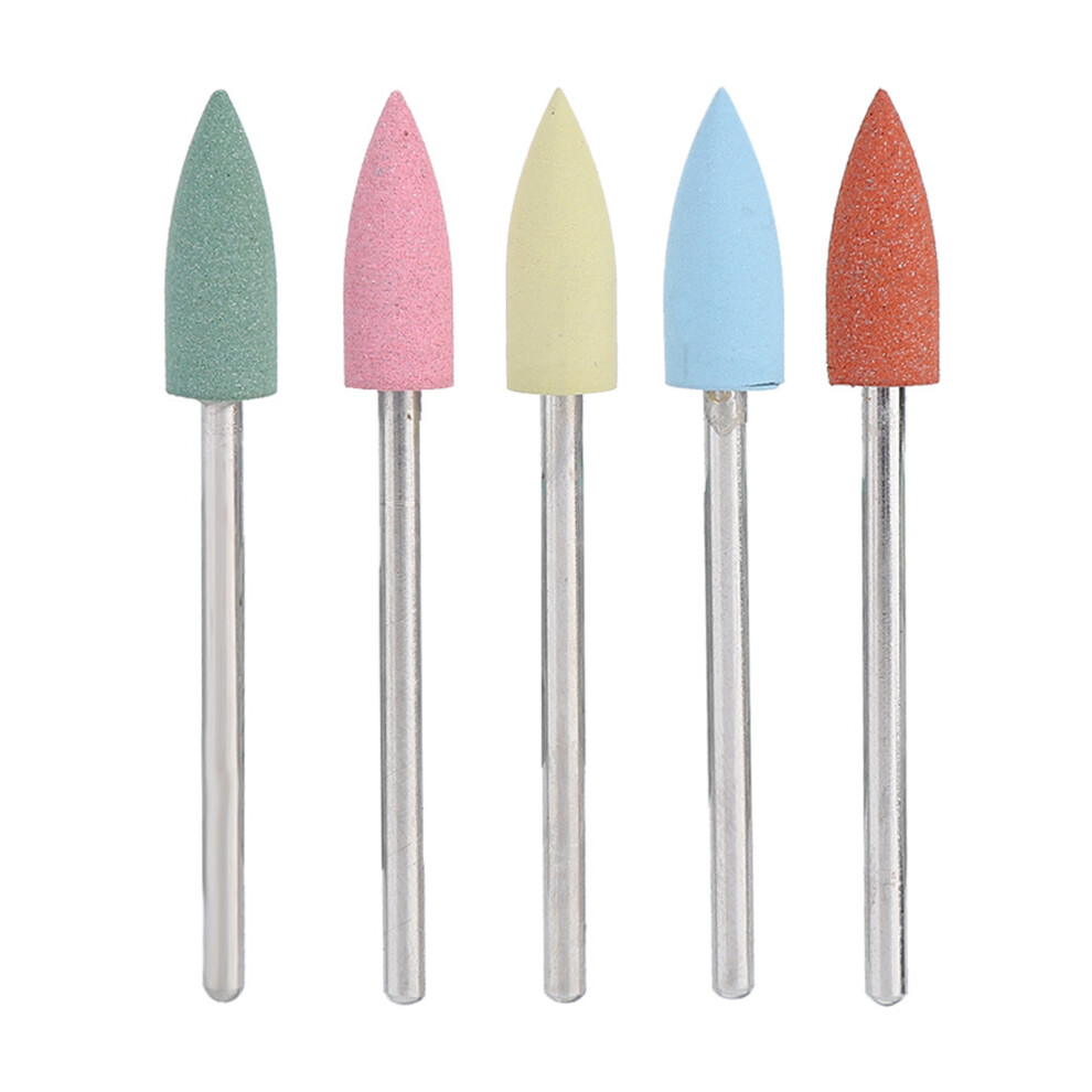 5pcs / Set Rubber Nail Drill Bits Manicure
