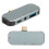Hub USB-C 5-en-1 PD 100W 10Gbps Plateado USB-C 9