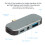 Hub USB-C 5-en-1 PD 100W 10Gbps Plateado USB-C 6