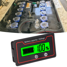 Display LCD della batteria 12-84V con allarme e luce LED verde per veicoli elettrici