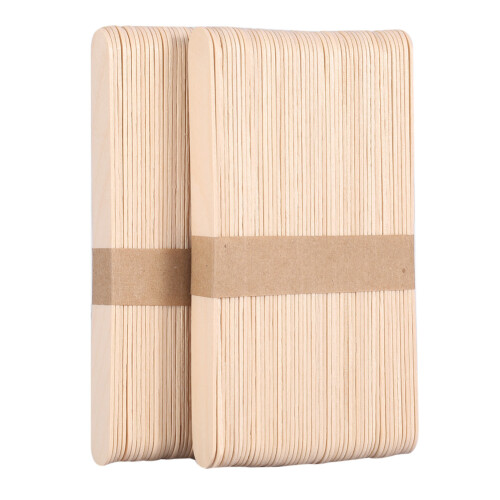 100Pcs/Box Wooden Disposable Waxing Stick Spatula 1