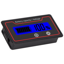 Indicatore di batteria con display LCD per veicoli elettrici 12-84 V, luce blu