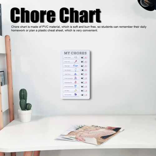 Portable PVC Chore Chart Memo Board for Kids 20x12cm 2