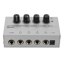 4-Kanal-Kopfhörerverstärker Stereo-Ohrhörersplitter mit Netzadapter