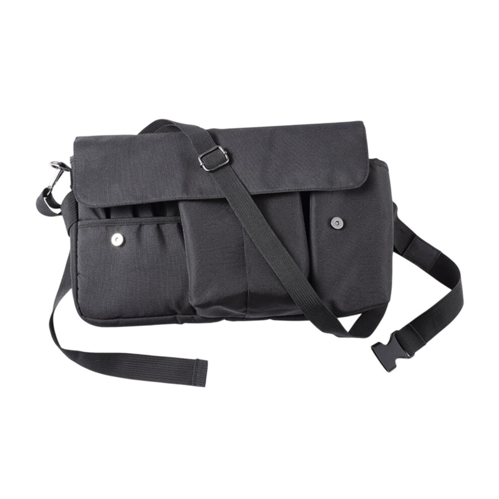Makeup Brush Waist Bag with Adjustable Canvas Belt, Multi Pocket Artist Makeup Bag for Fashion Stylists and Creatives