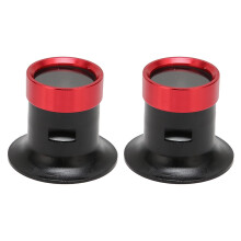 2pcs Watchmaker Loupe 3X Magnifier Portable Monocular Aluminum Alloy Eye Loupe for Jewelry Repair Anti-Dazzling Use